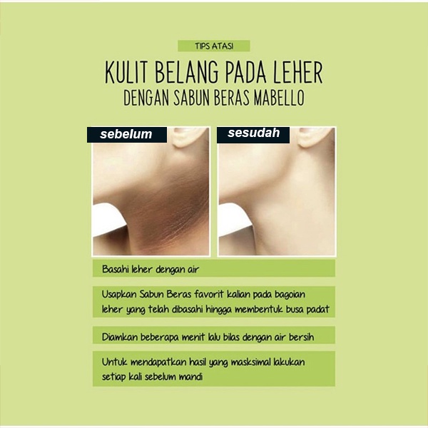 Sabun beras daun kelor mabello untuk mencerahkan kulit muka wajah dan badan mabelo BPOM