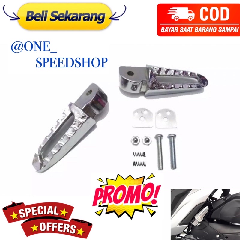 Step belakang matic chrome FOOTSTEP CHROME CNC MATIC UNIVERSAL HONDA