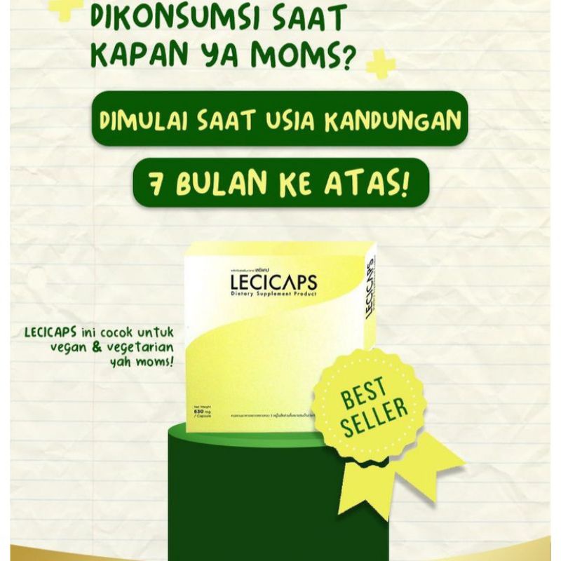 LECICAPS PELANCAR ASI 30 CAPSUL untuk mengatasi payudara Mastitis/ payudara bengkak/ tersumbat/ bergerinjil/Lecicaps Official