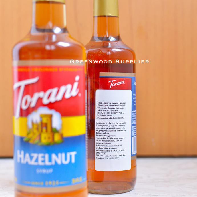 

SYRUP HAZELNUT / SIRUP HAZELNUT 750ML - TORANI BRAND