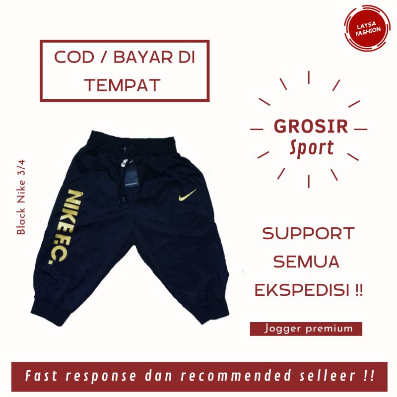 COD Celana Joger Jogger 3/4 Tanggung Dewasa Pendek Sport Grade Ori Celana Joger Pants Pendek Training Celana Joger Jogger Pants Sweatpants Premium Training Trining Futsal Logo Nike Celana Pendek 3/4 Joger Pents Sport Celana Jogger Pendek Bahan Babby Terry