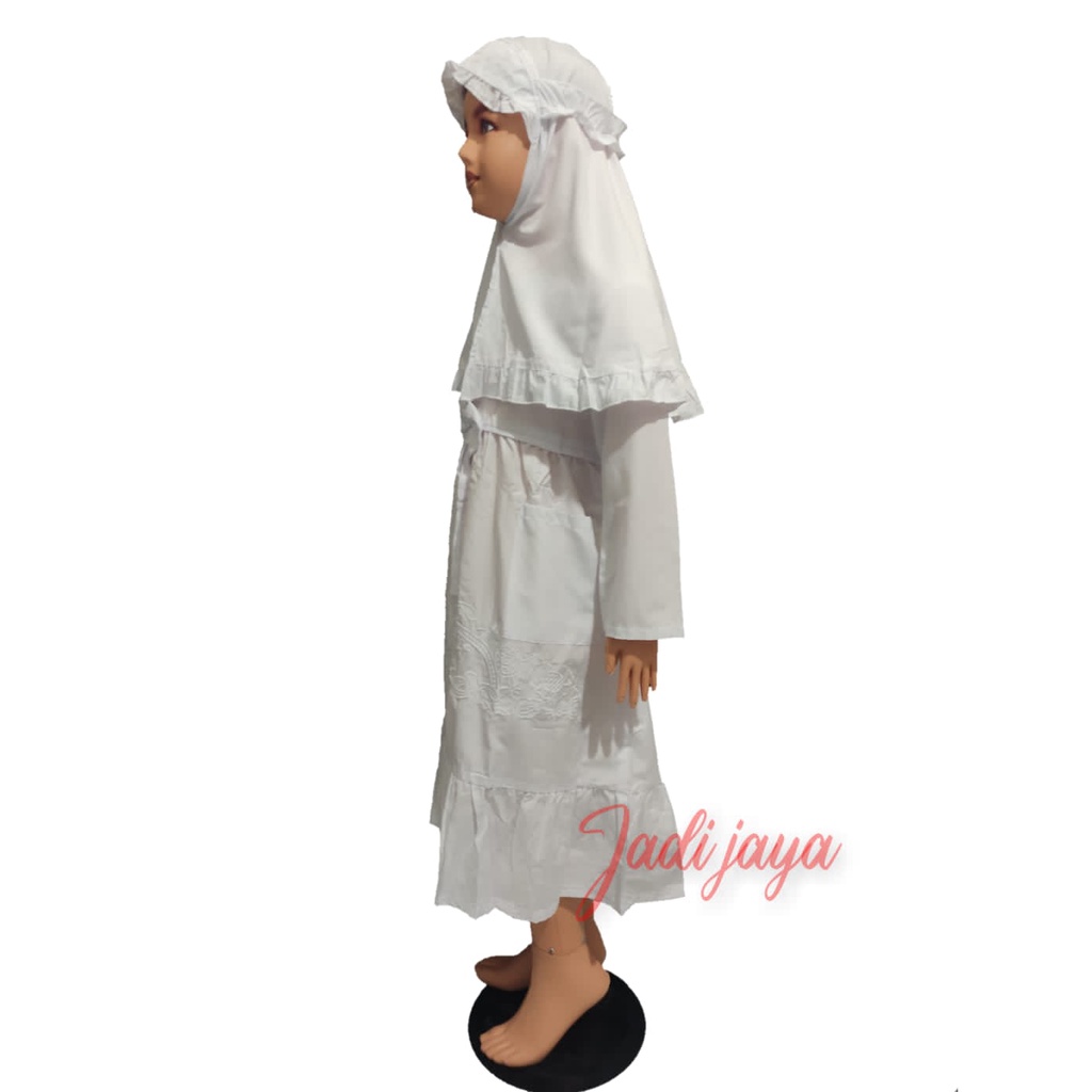 Gamis Putih Anak Perempuan Baju Manasik Anak Bahan Katun