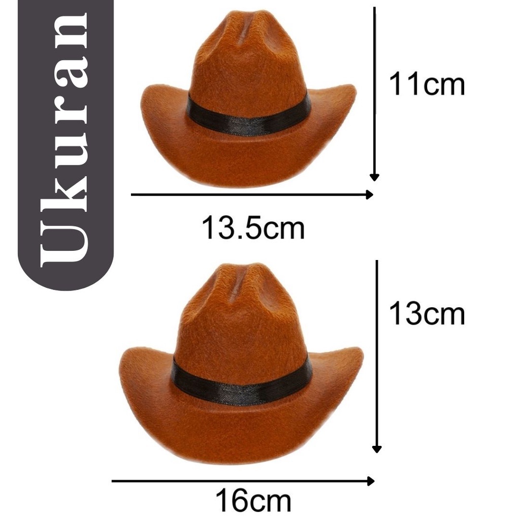 Topi Coboy Kucing Anjing Cowboy Pet Hat Cosplay Barat Topi Anjing Kucing Desain Stylish Cocok untuk Peraga Foto  FEFARM