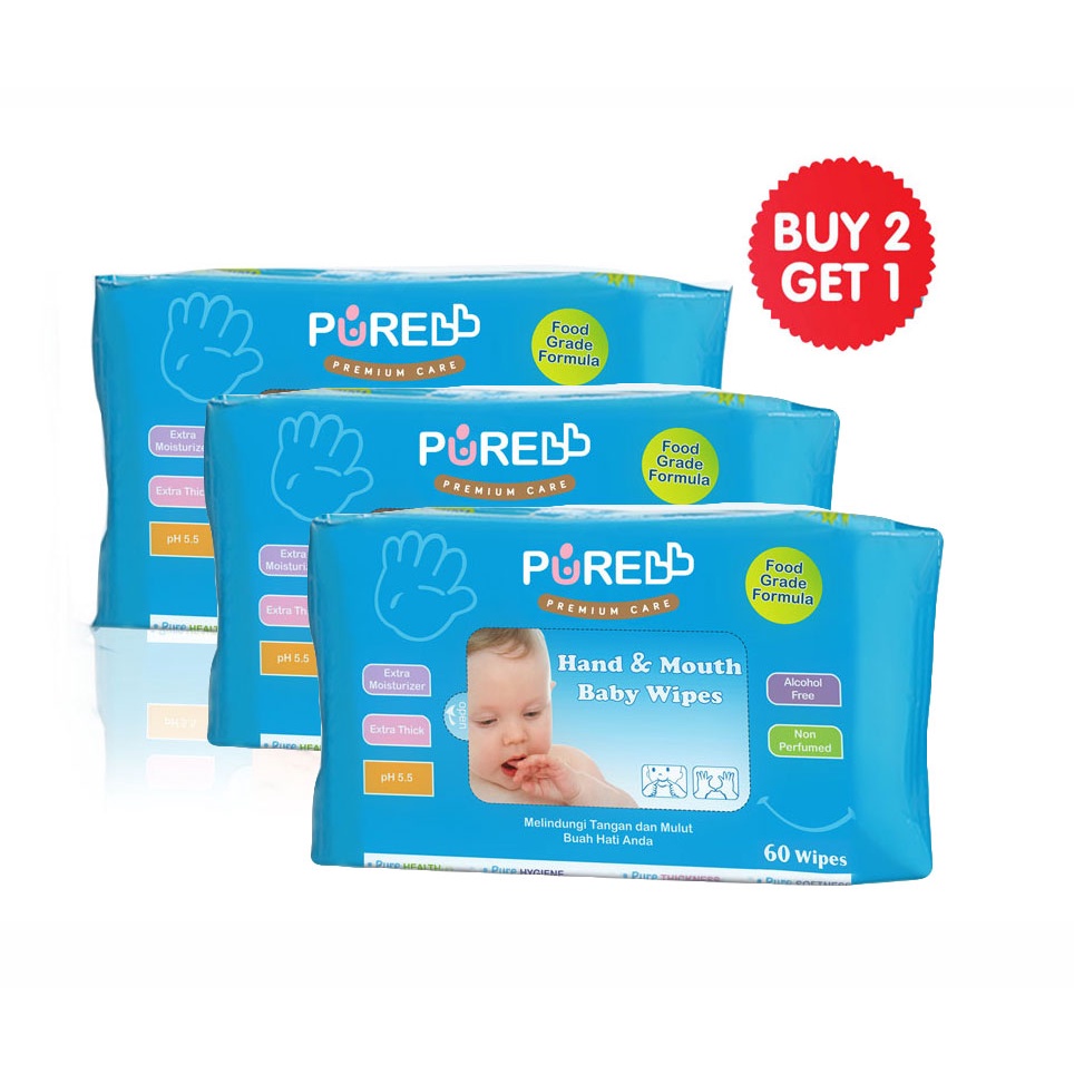 PURE BB Wipes H&amp;M Aloe Vera 60's Combo