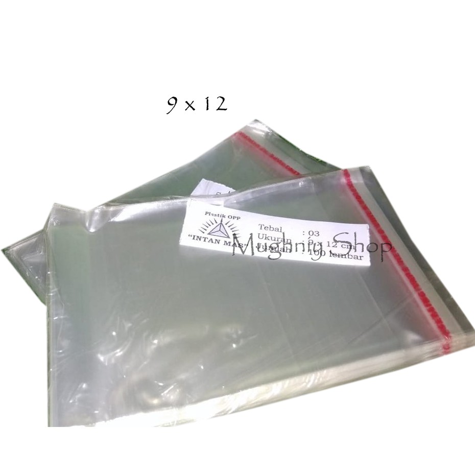 

Plastik OPP 9x12 cm Seal/Lem isi 1000 pcs