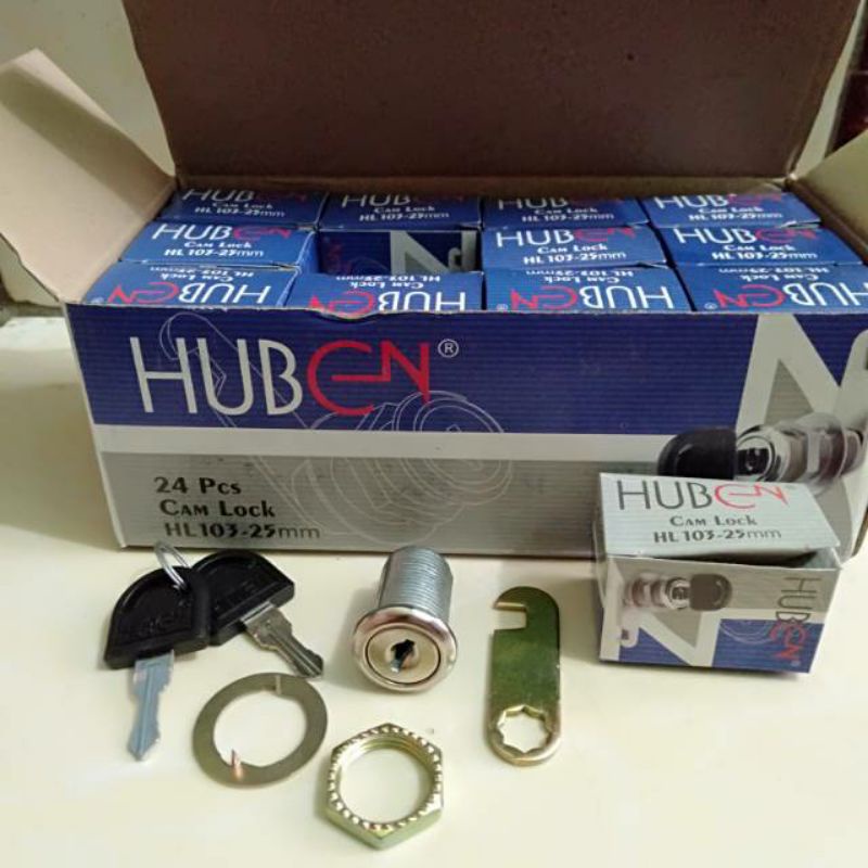 Kunci loker camlock 20 mm / 25 mm / 30 mm HUBEN