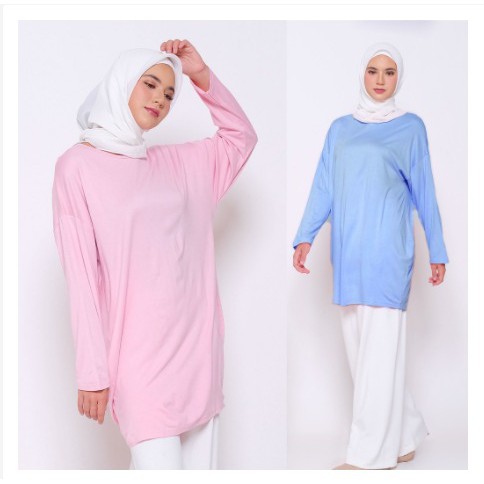 MANSET PANJANG JUMBO KAOS RAYON KATUN TEBAL ADEM LEMBUT  MUAT BB 60-85KG MANSET KAOS WANITA BISA COD TKM