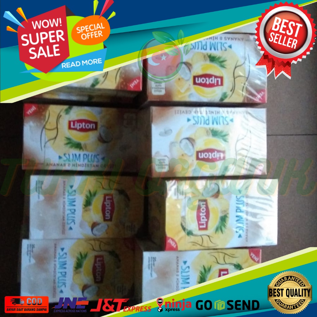 (BONUS HIMSALT) TEH LIPTON SLIM PLUS DIET LANGSING TURKI HERBAL, SEHAT &amp; ALAMI / NATURAL SLIMMING TEA FORM