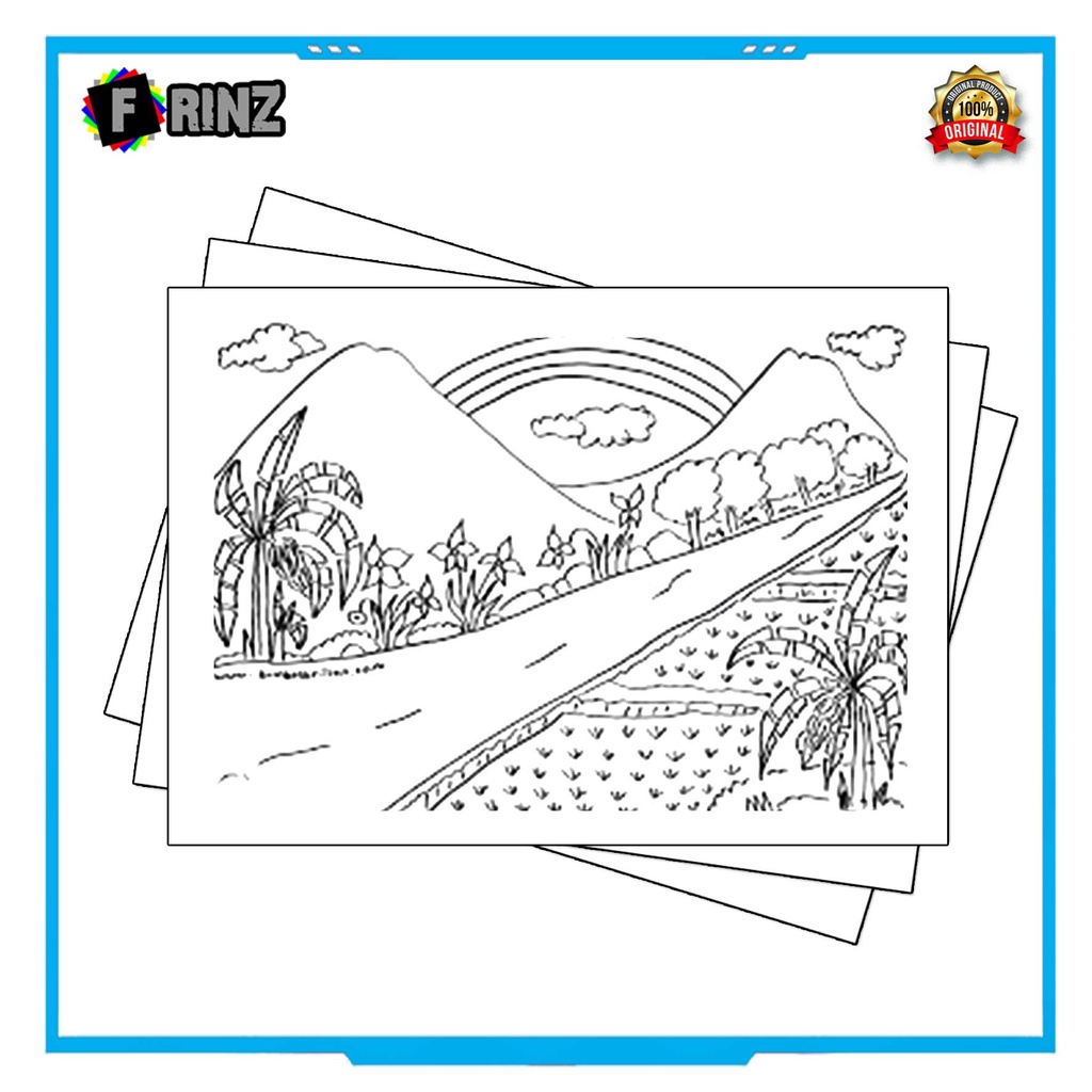 Gambar Sketsa Mewarnai ~ 17 . Pemandangan Part 1 / Seketsa Lukis / Drawing Sketch / Menggambar-06