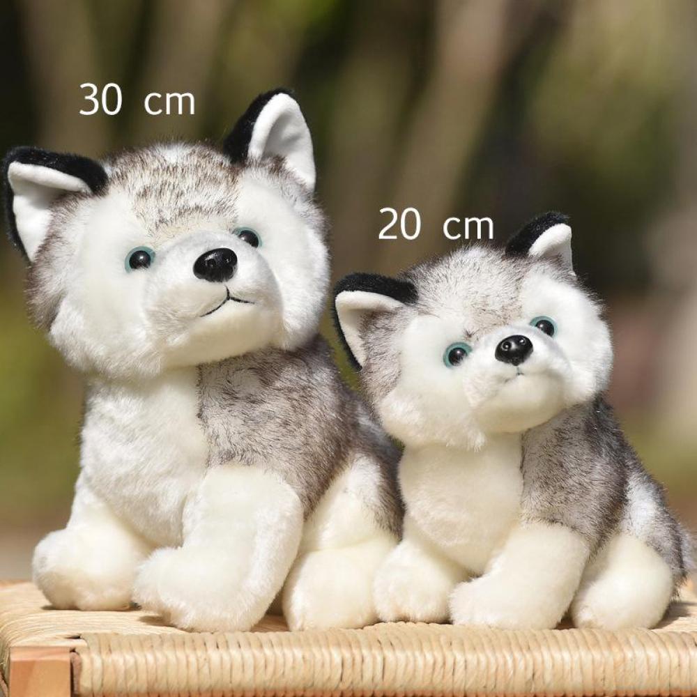 Timekey Mainan Boneka Stuffed Plush Anjing Husky Lucu 20cm Untuk Hadiah Anak C7V8