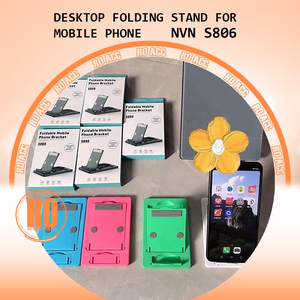 [RO ACC] NVN-S806 PHONE STAND HOLDER HP TATAKAN HP DI MEJA FOLDING STAND