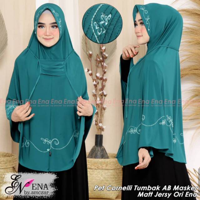 𝗦𝗛𝗘𝗟𝗢𝗩𝗘𝗦𝗛𝗢𝗣𝗣 - ENA KHIMAR HIJAB PET TALI BUNGA BORDIR SULAM JILBAB KERUDUNG JUMBO SYARI BERGO UMROH 