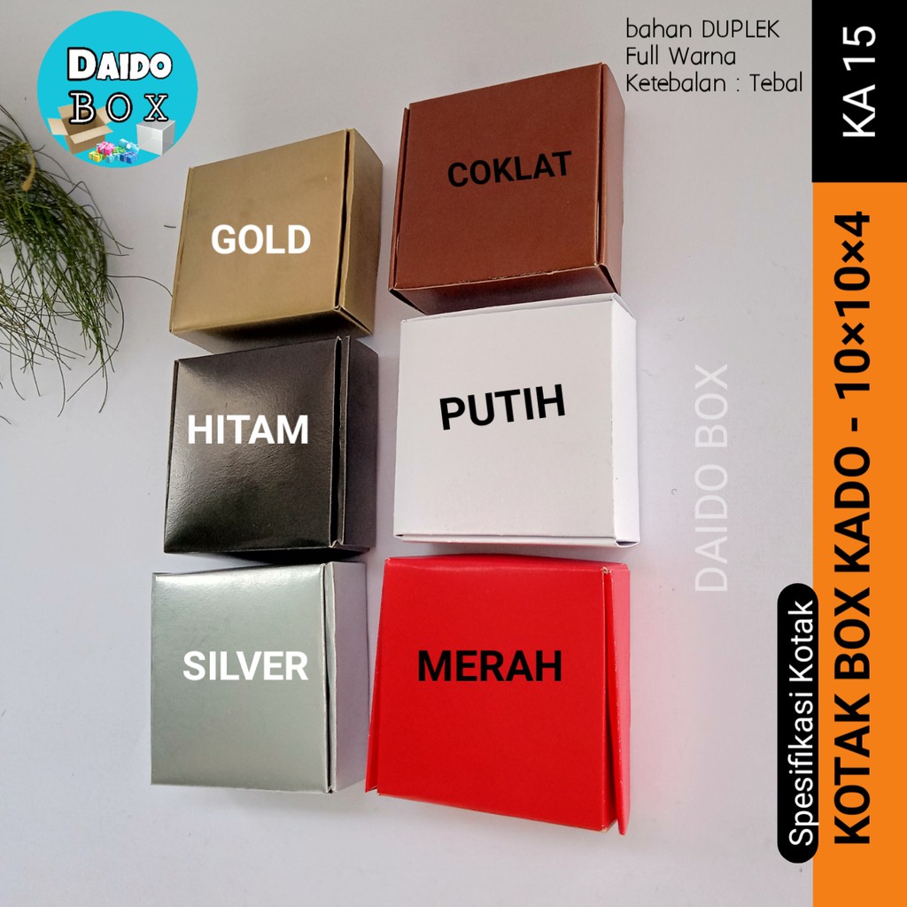

ISI 36 BIJI Kotak Kado Murah 10x10 Ka15 | Kardus Gift Box Dus Souvenir Aksesoris - Putih