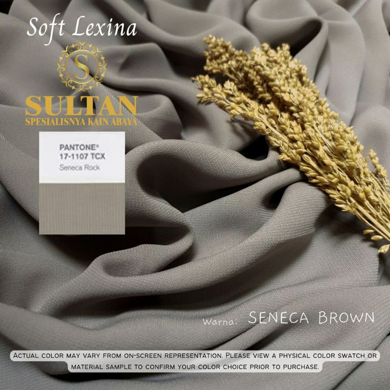 Kain Sultan Abaya Indonesia Soft Lexus/Soft Lexina Seneca Brown polos