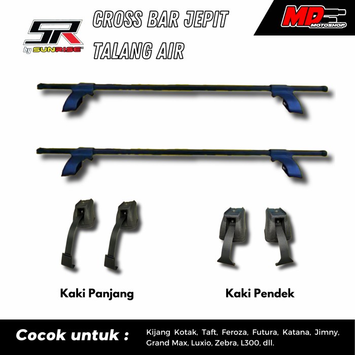 {BEKAS} Paket Roof Top Rack Mobil Lokal plus Rhino Cross Bar - Buzz Rack Lokal - Jepit Talang Advent