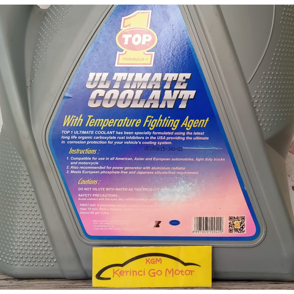 TOP1 COOLANT RADIATOR 50/50 MERAH 5L ULTIMATE AIR RADIATOR TOP 1