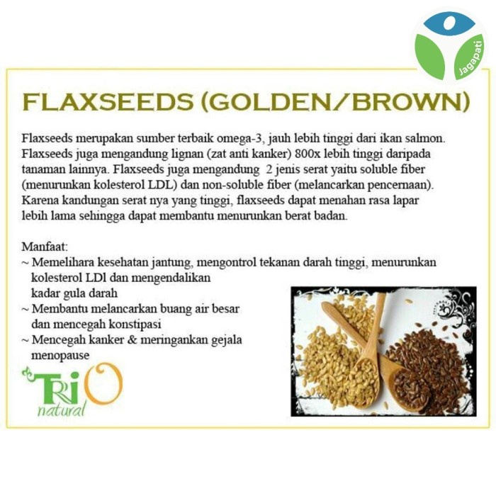 

Q124521 Trio Natural - Flaxseed Brown Natural 225Gr - Biji Rami - Berkhasiat Dw501Sqs