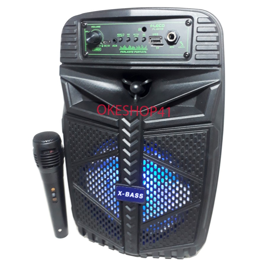 Fleco F-6011 Speaker Portable Bluetooth Super Bass Karaoke