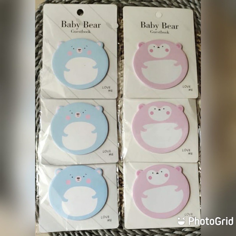 

STICKY NOTES BABY BEAR/ MEMO LUCU dan UNIK
