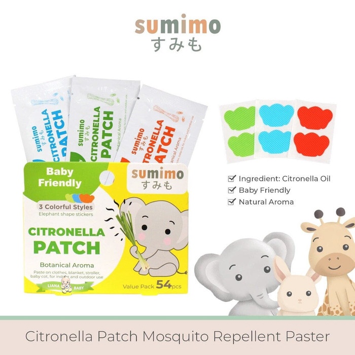 SUMIMO MURAH CITRONELLA PATCH MOSQUITO REPELLENT PASTER STICKER ANTI NYAMUK BAYI ANAK