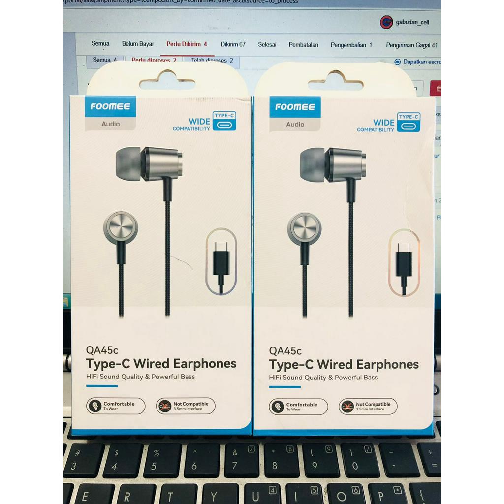 HEADSET FOOMEE QA45 TYPE C / HEADSET FOR TYPE-C QA45-C