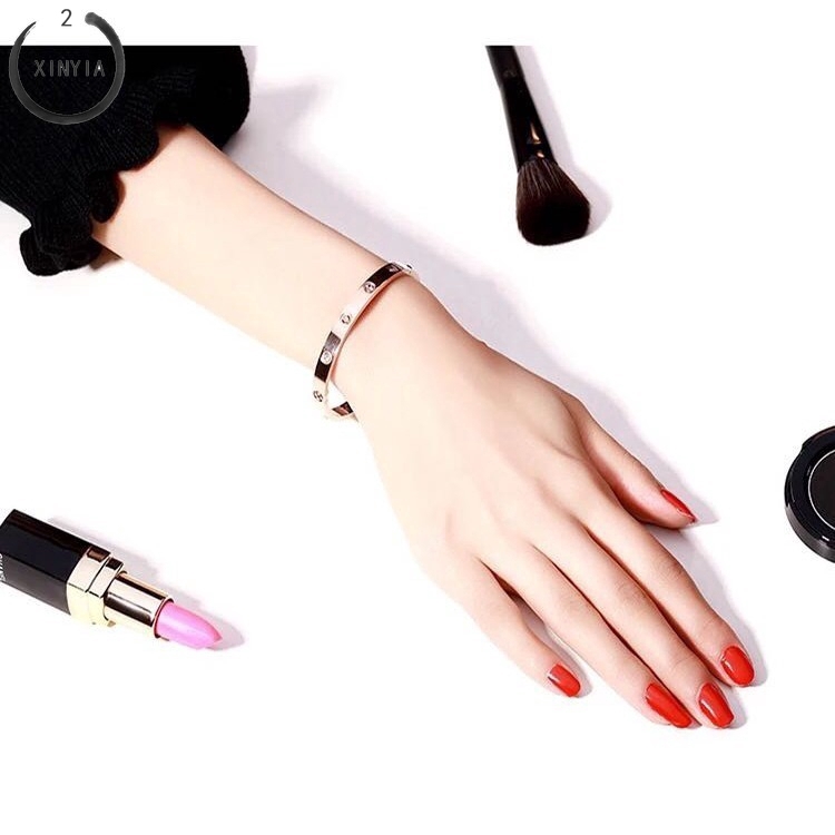 Gelang Tangan Titanium Energi Magnetik Om Mani Padme Hum Untuk Wanita C3-3