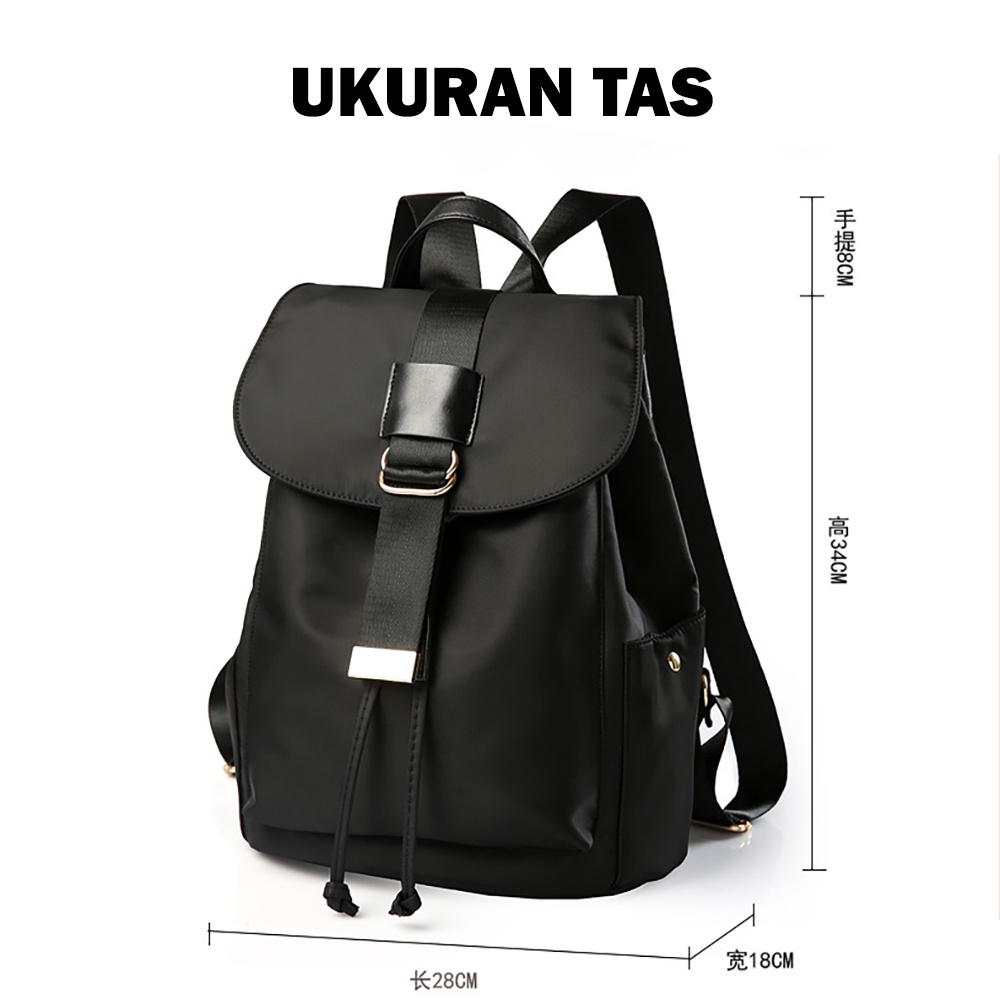 Parayu X Pennay Tas Punggung Kasual Wanita - Backpack Women - Hitam