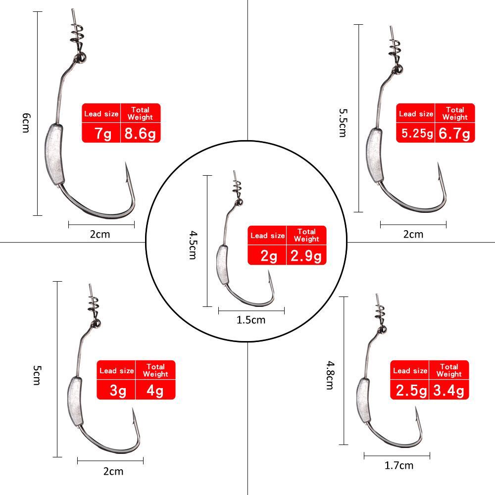 10pcs Kail Pancing 2g / 3g / 5g / 7g / 9g