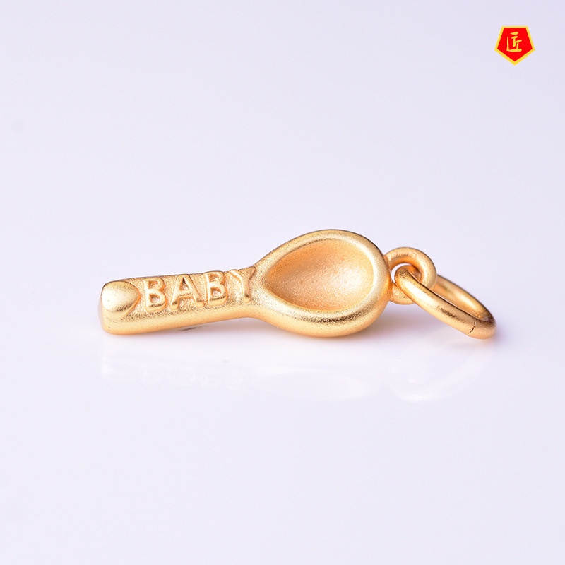 [Ready Stock]Gold Bracelet Auspicious Spoon Lucky Beads Pendant