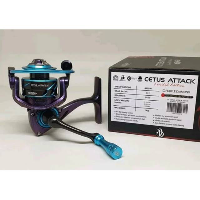 Reel mini cetus attack 800sw limited Edition power handle