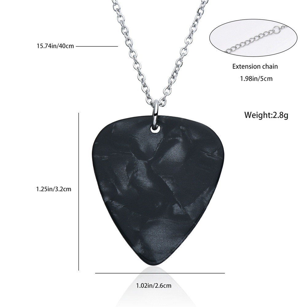 Kalung Liontin Pick Gitar Eddie Munson Untuk Anak Unisex