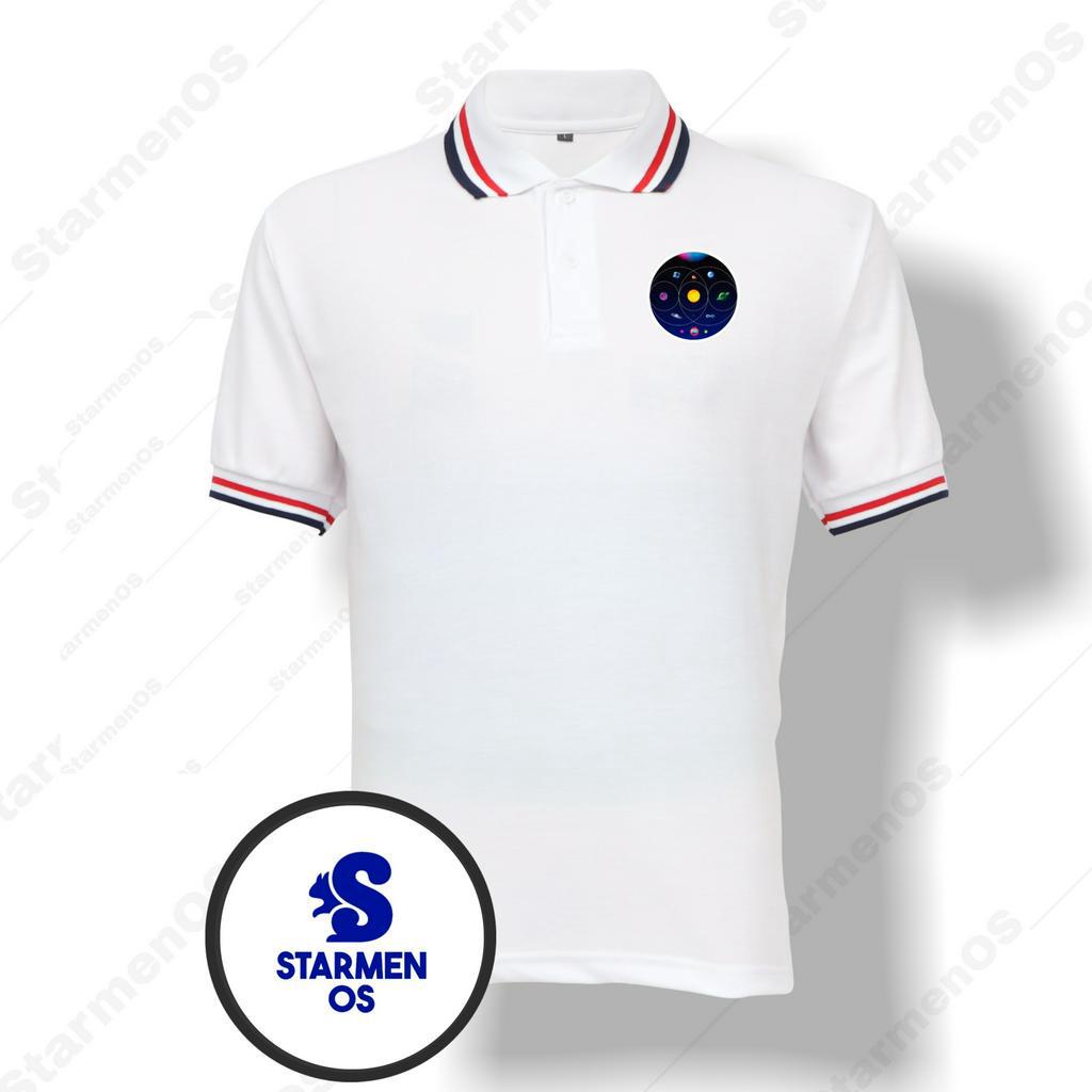 Kaos Wangki Polo T-Shirt Pria Kerah 3 List Logo COLDPLAY B