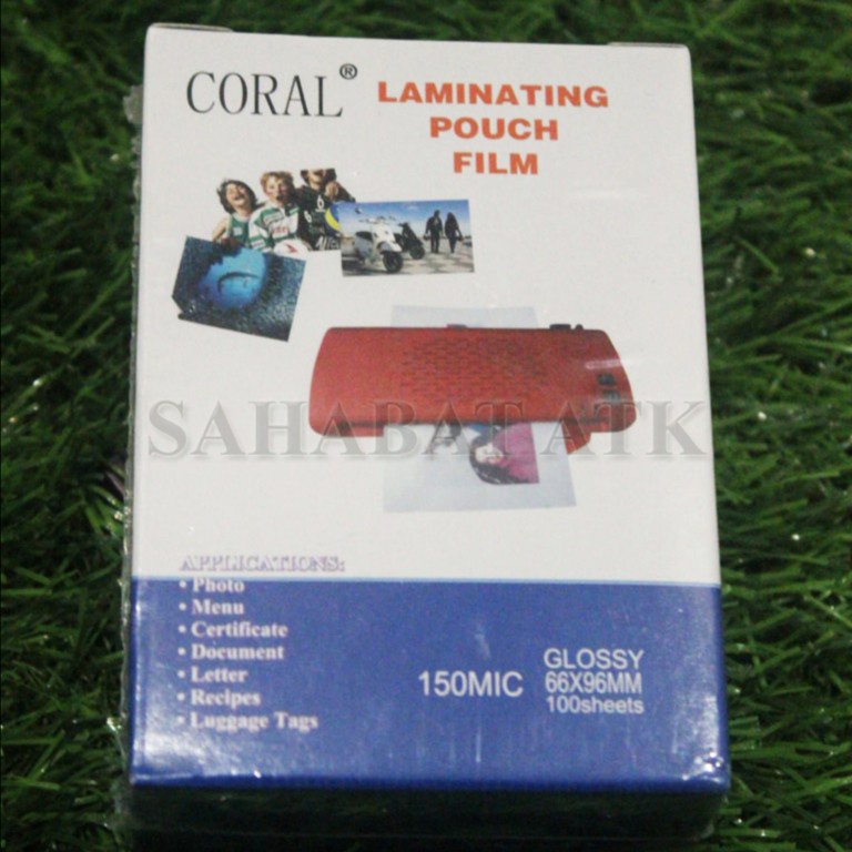 

CORAL LAMINATING KTP / PLASTIK LAMINATING KTP / 66 x96 mm / 100 SHEETS