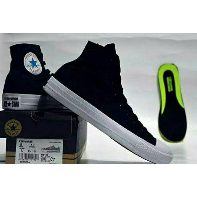 Sepatu Converse CT Chuck Taylor High Hi Tinggi Black White Hitam Putih Sekolah Kuliah Kerja Kuliah