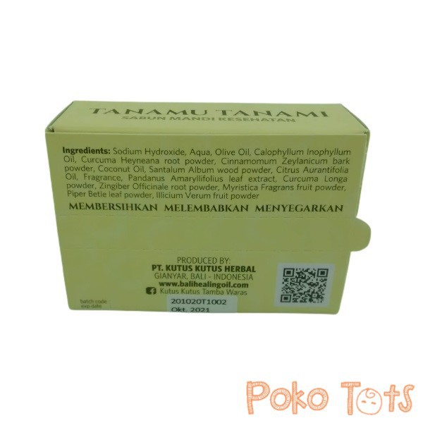 Tanamu Tanami Bar Soap 90gr Sabun Mandi Kesehatan