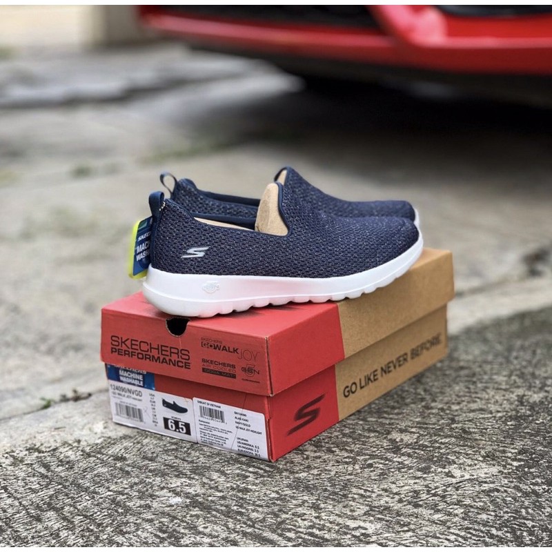 Sepatu SKECHERS GO WALK JOY-HIGHLIGHT NAVY/GOLD 124090/NVGD (WOMEN)