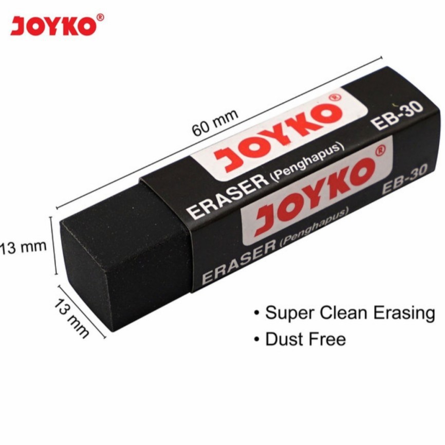 

Penghapus Tulisan | Hapusan Pensil Joyko EB - 30 Hitam