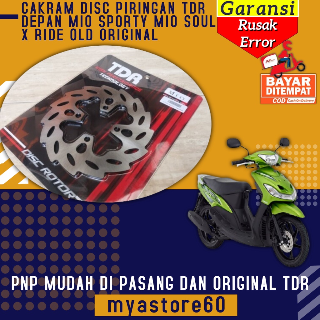 CAKRAM DISC PIRINGAN LINGKARAN TDR DEPAN AKSESORIS VARIASI SPAREPART YAMAHA MIO SPORTY MIO SOUL X RIDE OLD ORIGINAL