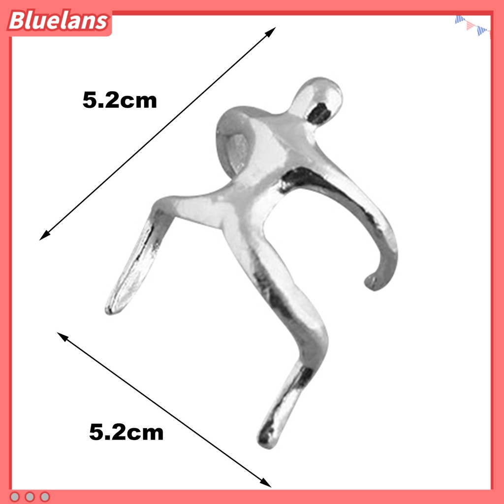 Bluelans 1Pc Ear Clip Small Man Shape Ear Decoration Non-piercing Women Cartilage Earrings