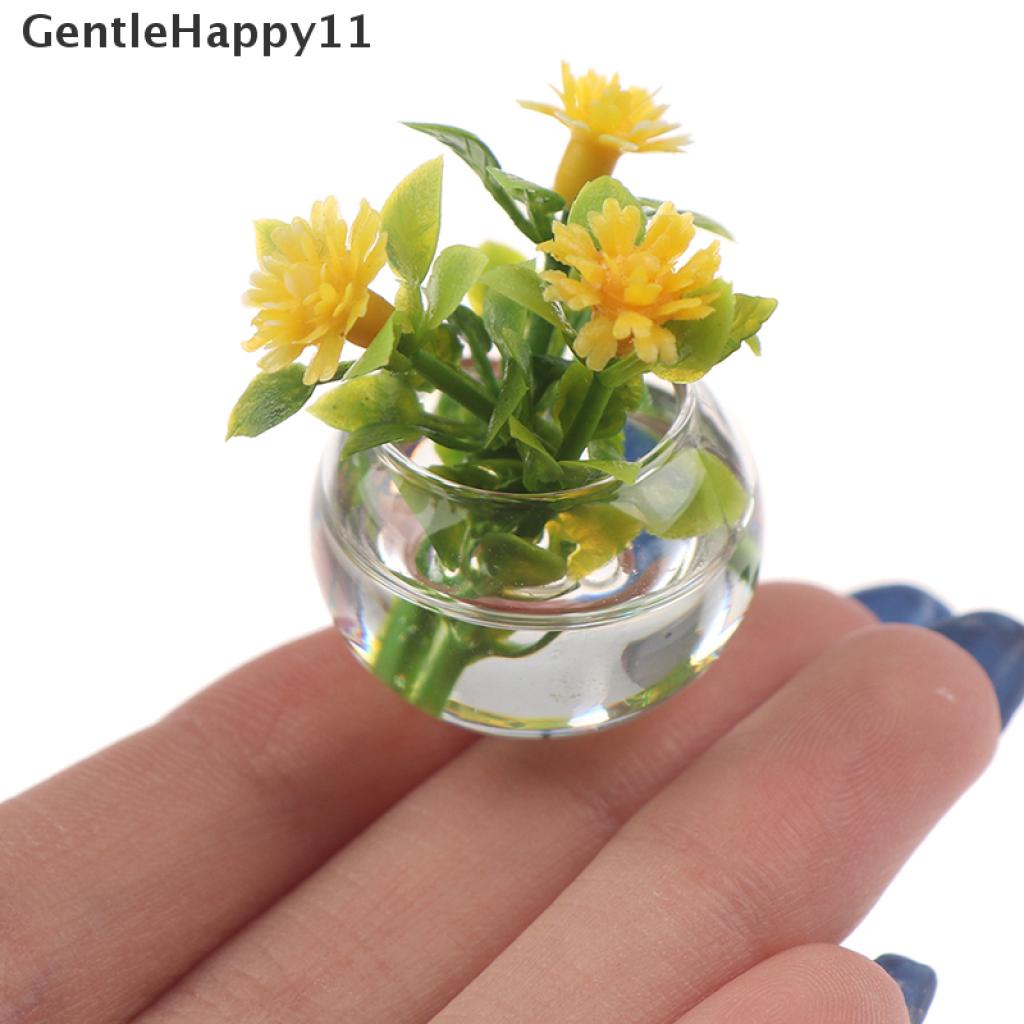 Gentlehappy1:12rumah Boneka Miniatur Pot Hijau Untuk Dekorasi Rumah Simulasi Tanaman Pot