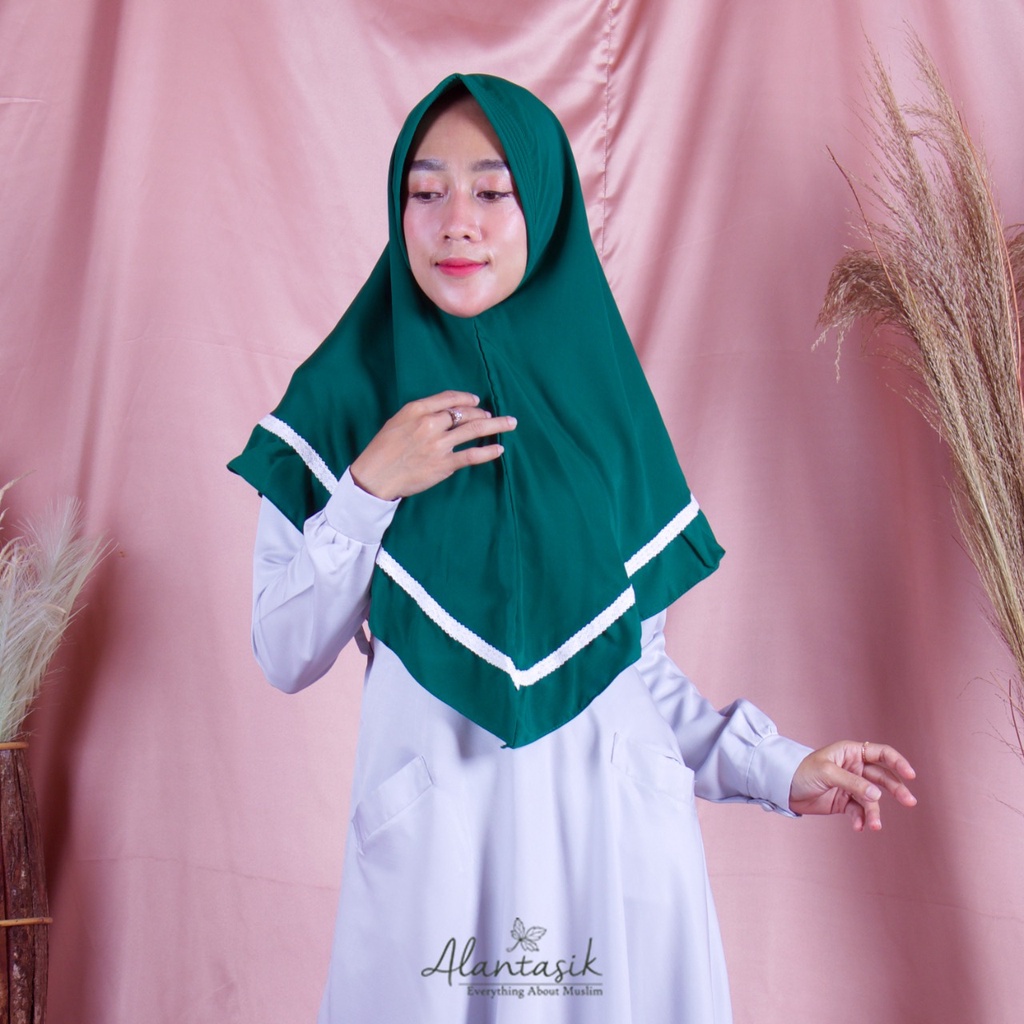 Alantasik - jilbab pet antem aira renda lace hijab hijab instan R.17