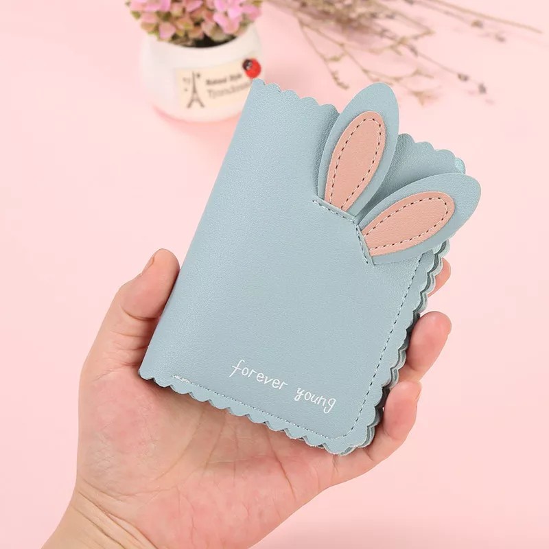 ( GS ) DOMPET WANITA / DOMPET  LIPAT WANITA MINI MOTIF TELINGA KELINCI