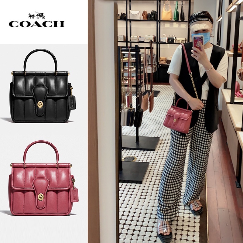 Asli baru coach Tas WanitaTas Tote tas selempang wanita rantai import、tas kulit anak sapi tas pundak