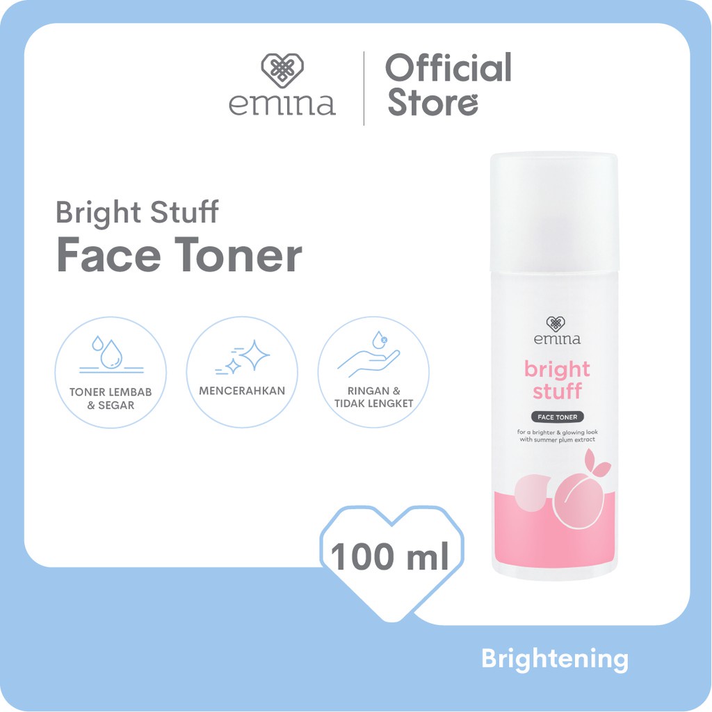 Emina Bright Stuff Face Toner - Toner Wajah Cerah Glowing Anti Kusam BISA COD