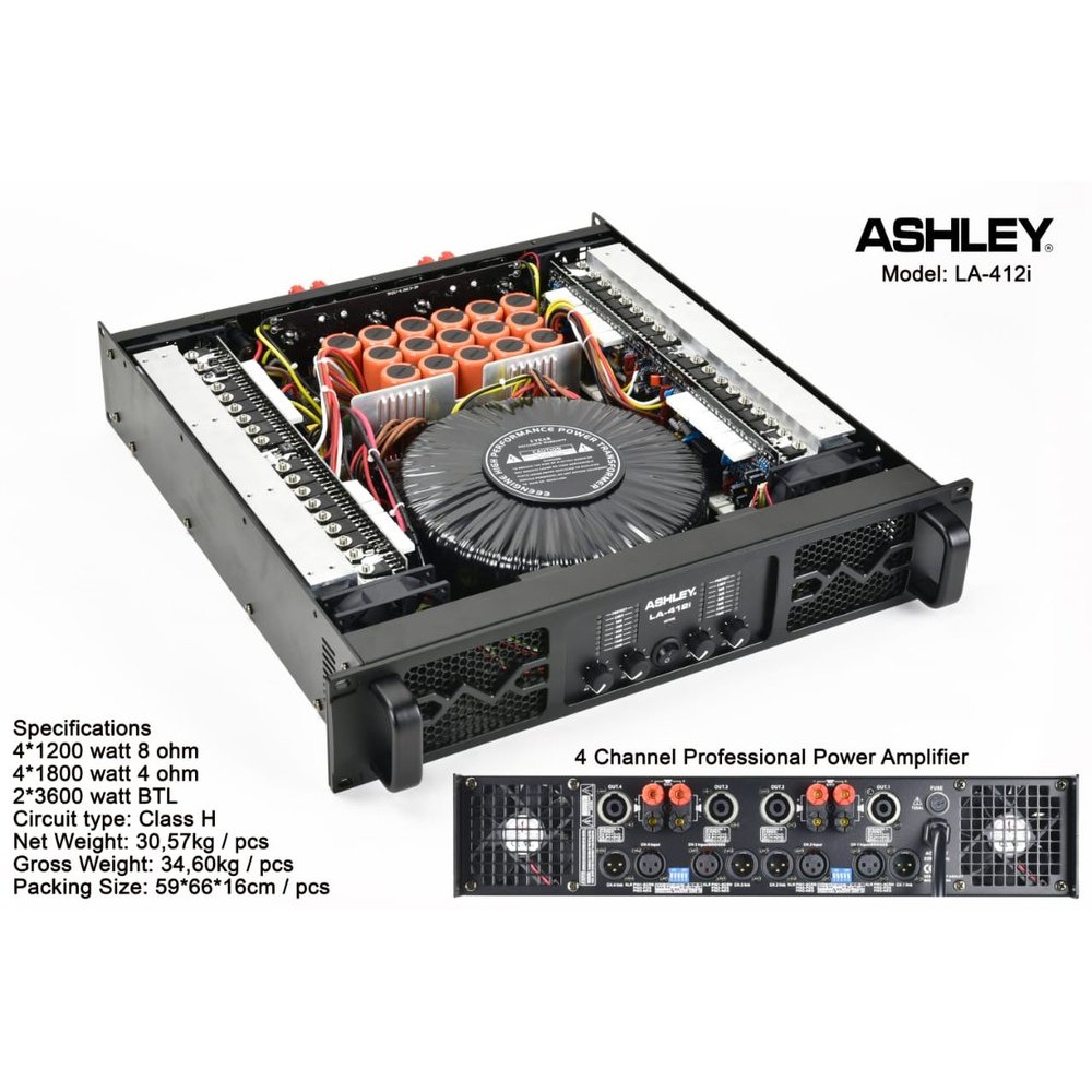 Murah  POWER ASHLEY 4 CHANNEL CLASS H LA-412i ORIGINAL  Terlaris