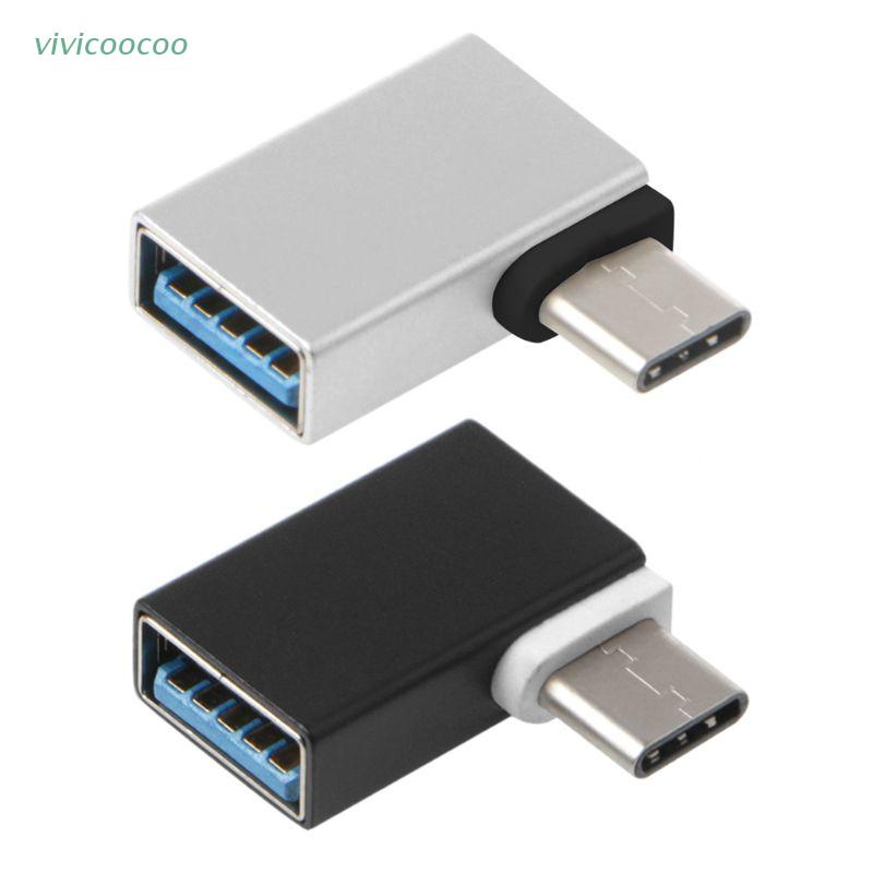 VIVI   90 Degree Type C To USB 3.0 Female Data OTG Converter For Macbook Android Phone