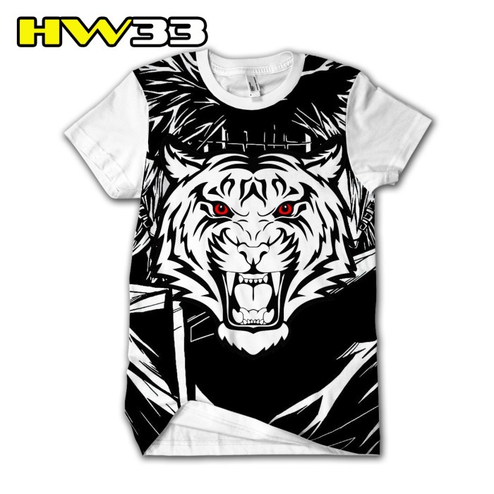 Kaos macan Putih Print 3D Baju semua usia Harimau Putih