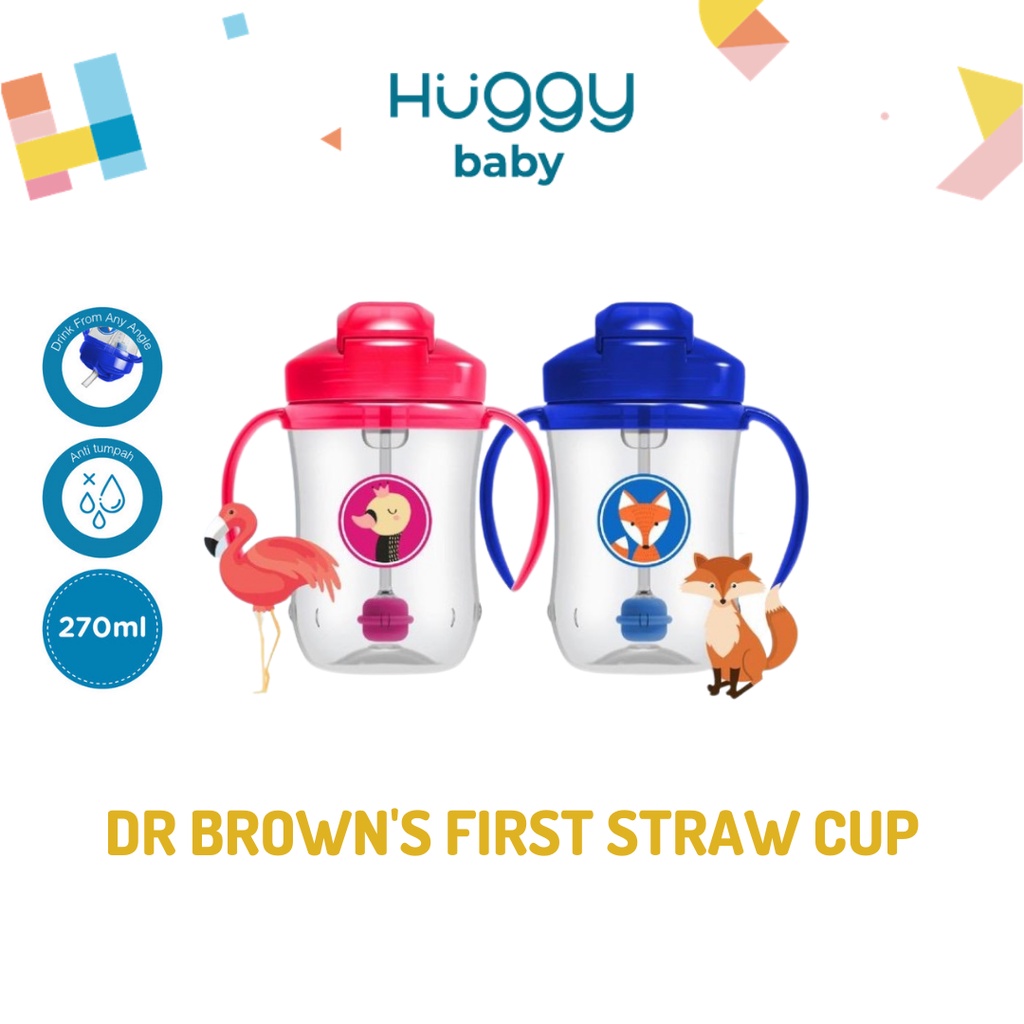 Dr Brown's Baby 1st First Straw Cup | Botol Minum Pemberat Bayi