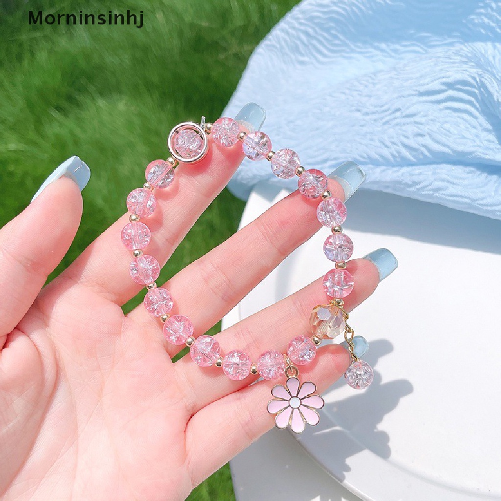 Mornin Korean Crystal Bracelet Pink Cute Girly Bracelet Daisy Gelang Tangan Perempuan Gelang Wanita Aksesoris Fashion id