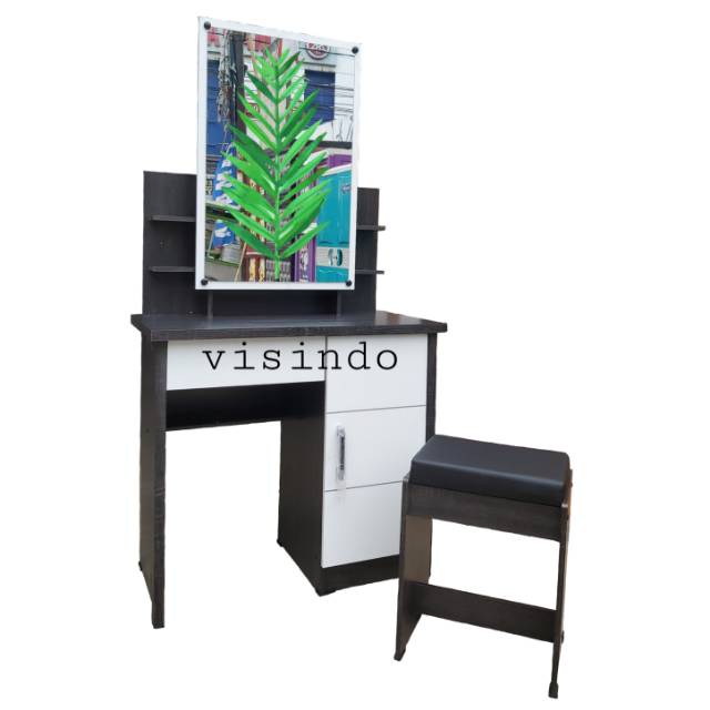 MEJA RIAS CERMIN SLIDING HITAM PUTIH MR-003